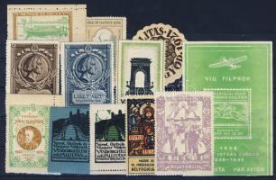 1915-1938 12db régi magyar levélzáró