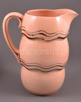 Boch Freres belga mosakodó készlet ( 3db), festett mázas, jelzett, kopás nyomokkal, d:38 cm, m:27 cm...