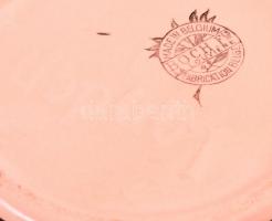 Boch Freres belga mosakodó készlet ( 3db), festett mázas, jelzett, kopás nyomokkal, d:38 cm, m:27 cm...