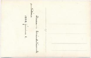 1939 Kassa, Kosice; látogatás a vasútállomáson, vasutasok / railwaymen at the railway station, cerem...