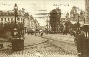 1928 Bucharest, Bukarest, Bucuresti; Calea Victoriei / street view, church, automobile. Socec & Co. S. A.