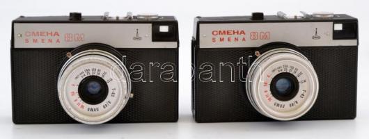 4 db retró szovjet fényképezőgép, eredeti tokjában ( 3 db), működnek