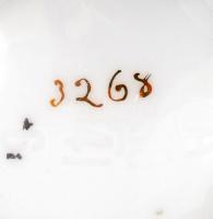 Jelzés nélkül: Kézzel festett aranyozott porcelán kanna. Kopásokkal 17 cm