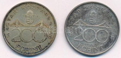 1994. 200Ft Ag "Deák" (2x) T:2 patina
Adamo F13.1