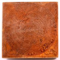 Békát ábrázoló, régi kínai körfeliratos, kő pecsétnyomó / Antique Chinese seal maker with frog figur...