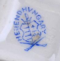 Herendi Viktória mintás porcelán mini tálka, kézzel festett, jelzett, kis kopásnyomokkal, 5×5 cm