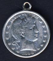 USA 1898. 1/4$ Ag "Barber" T:3 füllel