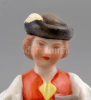 Herendi porcelán kis juhász, kézzel festett, jelzett, hibátlan, m: 14,5 cm