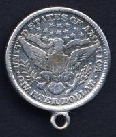 USA 1898. 1/4$ Ag "Barber" T:3 füllel