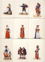 Olasz népviseletek 12db-os sorozat