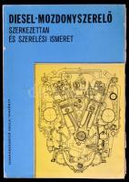 Bakó Béla-Borcsiczky Károly-Bozi Lajos: Diesel-mozdonyszerelő szerkezettan és szerelési ismeret.  Bp.,1976, Műszaki. Kiadói papírkötés, kijáró lapokkal, egy hiányzó lappal (165/166), néhány ceruzás bejelöléssel. Megjelent 1060 példányban.