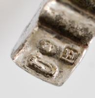 Ezüst(Ag) levélmintás karperec, jelzett, d: 6,5 cm, nettó: 19,3 g