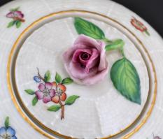 Herendi Eton mintás teakiöntő, kézzel festett, jelzett, kopásnyomokkal, m: 15 cm, h:22,5 cm