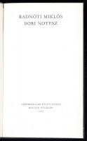 Radnóti Miklós: Bori notesz. 1978, Magyar Helikon, Szépirodalmi Könyvkiadó. Kiadói kartonált és papí...