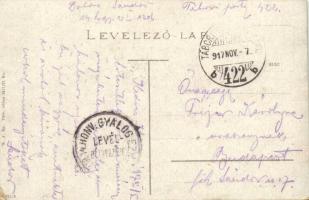 1917 Brassó, Kronstadt, Brasov; + "M. kir. 14. Honv. gyalogezred levélbélyegzője" (EB)