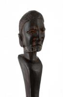 Afrikai, faragott fa levélnyitó 25,5 cm