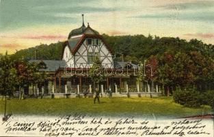 1902 Parádfürdő, Parád, Parád-gyógyfürdő; Vendéglő, étterem, kerékpár. Kiadja Klein Mór 571.