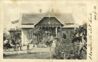 1906 Márkusfalva, Márkus-Csépánfalu, Markusovce, Marksdorf (???); villa és lovashintó / villa and horse chariot