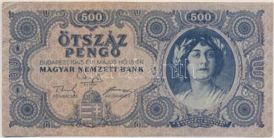 1945. 500P magyar "N" betű orosz "P" helyett T:III