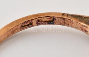 14 K arany gyűrű kis brillel. 1,7g