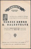 1940 Veress Endre dalest műsorfüzet 8p.