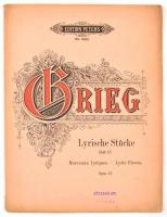 ccca 1900 Grieg Lyrische Stücke zongorára kotta
