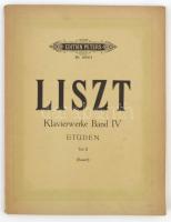cca 1910 Liszt zongoradarabok, kottafüzet