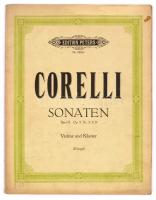 cca 1910 Corelli hegedű és zongora szonáták kottafüzet