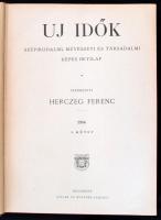 1906 Új idők képes hetilap teljes évfolyam két kötetben, egészvászon kötésben