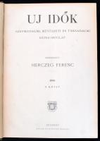 1906 Új idők képes hetilap teljes évfolyam két kötetben, egészvászon kötésben