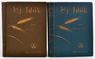 1907  Új idők képes hetilap teljes évfolyam két kötetben, egészvászon kötésben.