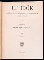 1907  Új idők képes hetilap teljes évfolyam két kötetben, egészvászon kötésben