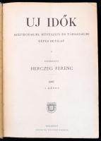 1907  Új idők képes hetilap teljes évfolyam két kötetben, egészvászon kötésben