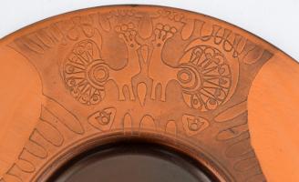 Iparművész réz tányér d:19 cm