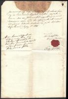 1848 Kiskunszabadszállás város szerződése kocsma bérletéről. A városi elöljárók aláírásával és a vár...