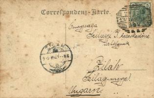 1905 Magyar lovaskatona /  K.u.K. (Austro-Hungarian) military, cavalryman. photo (szakadás / tear)