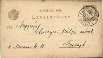 1899 Budapest V. Az "Országos Magyar Iskolaegyesület" IV. kerületi választmánya meghívója