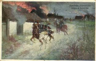 Oroszok hőstettei / K.u.K. (Austro-Hungarian) military art postcard, Russians. B.K.W.I. 259-48. (EB)