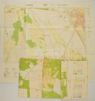 1989 Sümeg és környékének topográfiai térképe. 4 lapból. 1:10 000. Egy lap mérete 70x60 cm