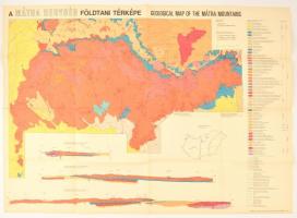 1974 A Mátra hegység földtani térképe. 102x62 cm
