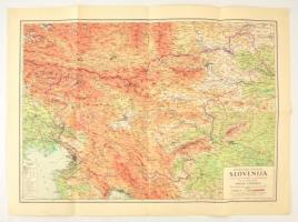 1972 Szlovénia térképe 1:500 000. 62x46 cm