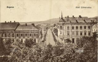 Sopron, Deák tér, Alsó Lövér utca - 2 db régi képeslap / 2 pre-1923 postcards