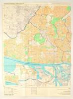 1990 Hamburg részletes, nagyméretű várostérképe 1:20 000
