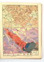 1953 Német világatlasz, magyarázó szövegkönyvvel, laza egészvászon kötésben