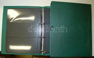 Leuchtturm gyűrűs berakó, 25db 3-as osztású berakólappal, összesen 150 férőhellyel! Tokkal, zöld színben, újszerű állpotban!