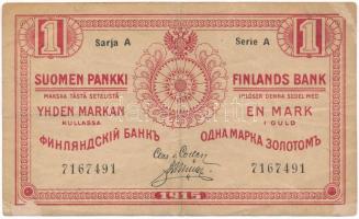 Finnország 1915. 1M T:III Finland 1915. 1 Markka C:F Krause 16.
