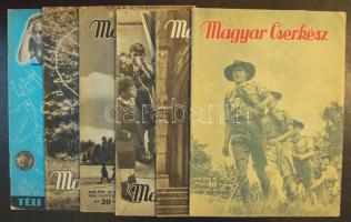 1935-1937 A Magyar cserkész 5 db száma + cserkészbolt felszerelési jegyzék 1935-1936