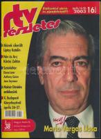 Mario Vargas Llosa (1936-) újságíró aláírása újság címlapján