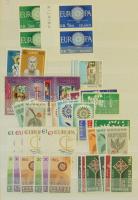 EURÓPA CEPT tétel, benne néhány bélyegzett bélyeg / Lot of Europe CEPT issues, with some used stamps (Mi.EUR 1.834.-)