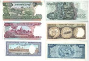 Kambodzsa 1972-1975. 1R-1000R (9xklf) T:I-,II,III szép papír
Cambodia 1972-1975. 1 Riel - 1000 Riel...